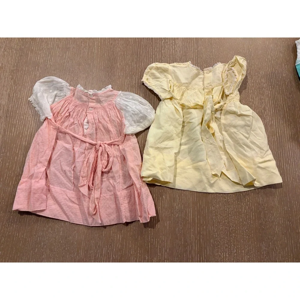 Baby Girls Vintage Dress Outfit Lot 6-12M Precious Moments Floral Lace Bloomers
